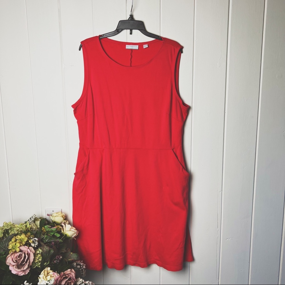 - SOLD-New York &  Company Red Sleeveless Dress-YS